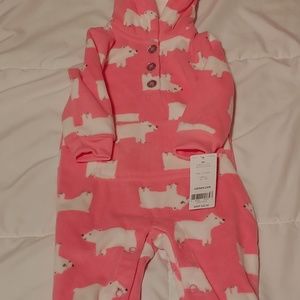 NWT Carter's 9 month Fleece Hooded Pajamas